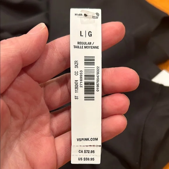 NWT- PINK Victoria's Secret Black Flare Leggings - Picture 9 of 11